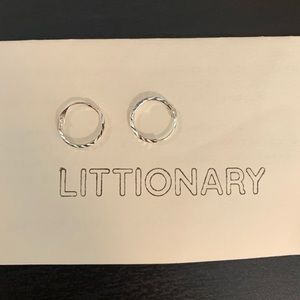 Littionary 10mm dainty twisted hoops, sterling silver